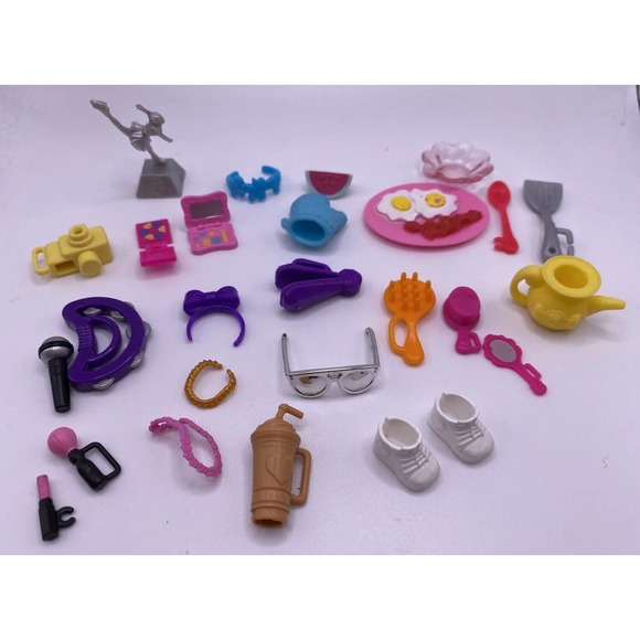 Barbie Other - Barbie Doll Accessories Lot (coffee, Trophy, Food, And More)